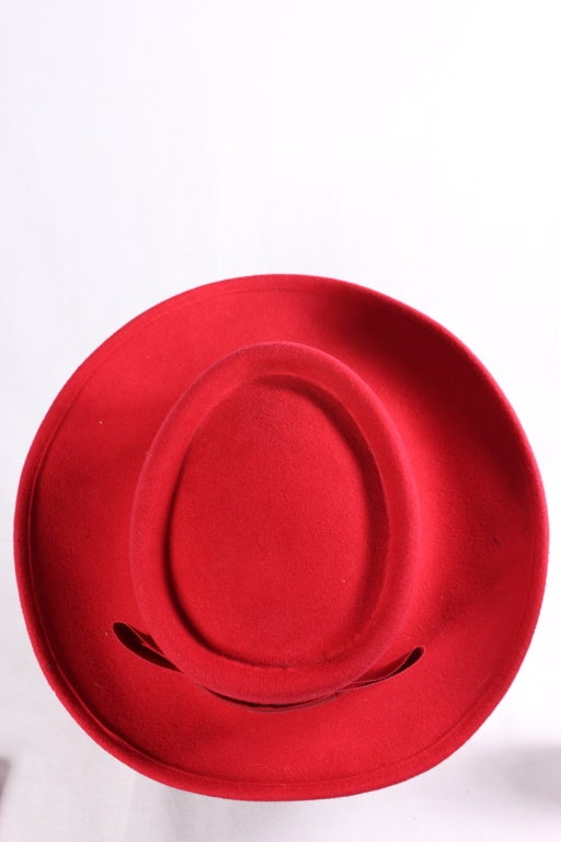 VINTAGE TEXAN RED ADOLF II WIDE BRIM HAT For Sale 1