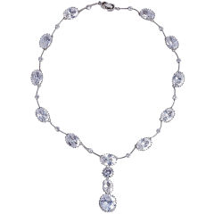 Rose Cut Faux Diamond Necklace