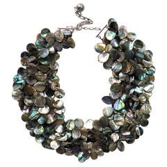 Abalone Pearl Slice Necklace
