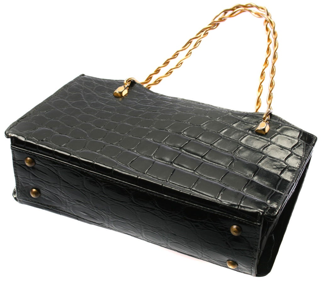 Women's French Saks Fifth Avenue Crocodile Handbag
