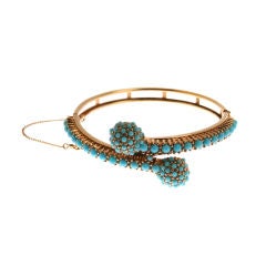 Stylized Turquoise Snake Bracelet by Ciner