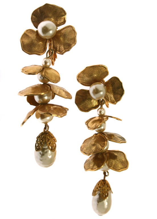 These are great on.  The  baroque pearls are beautifully accented by gilt leaves.