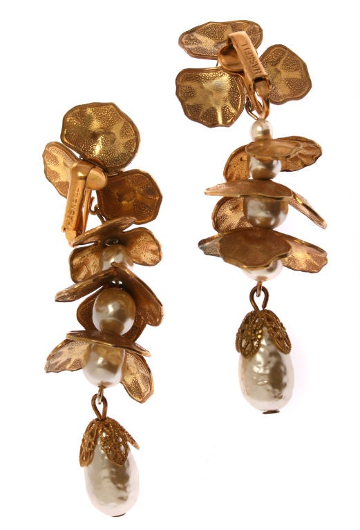 Women's Miriam Haskell  Faux Baroque Pearl Earrings