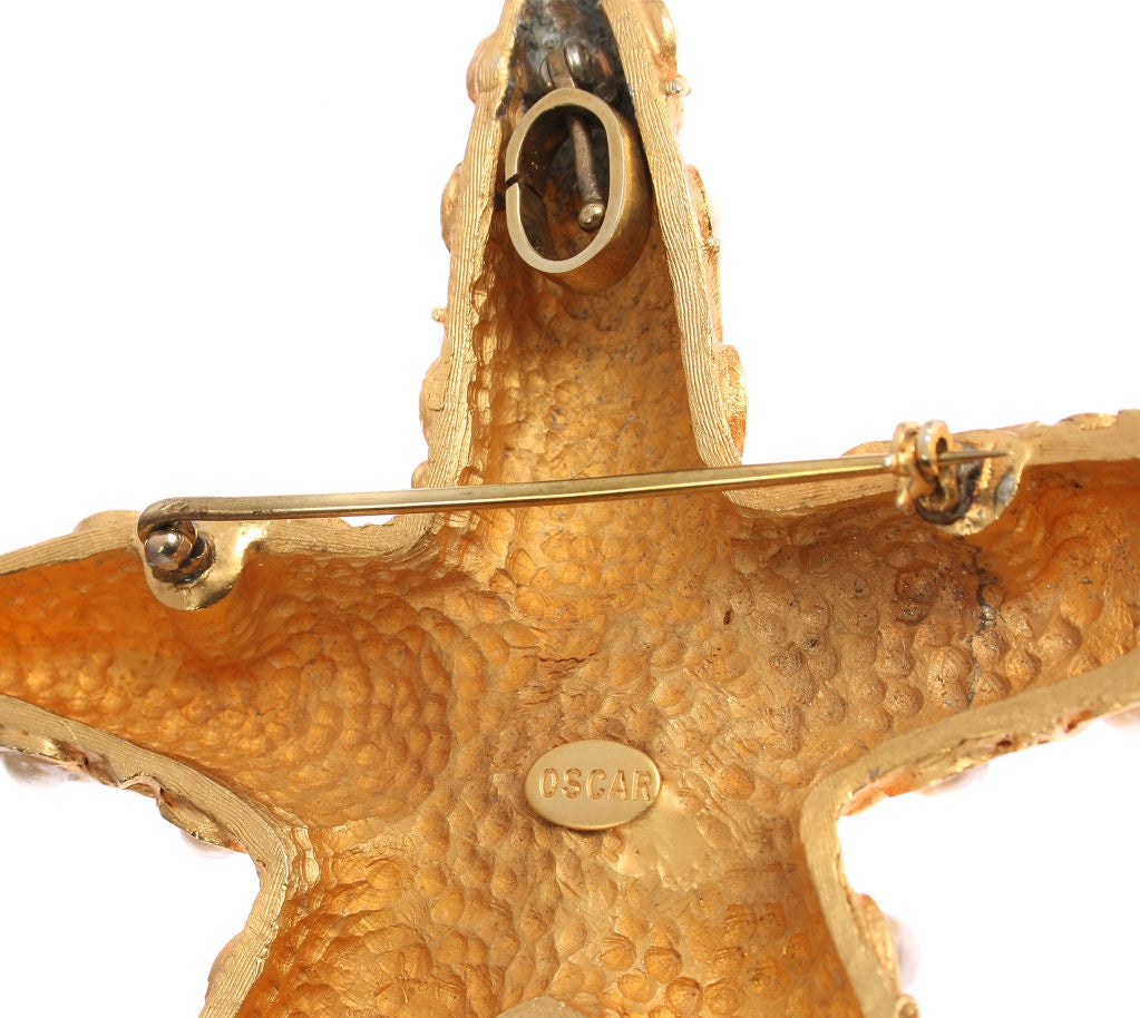 Large Starfish Brooch or Pendant by Oscar 2