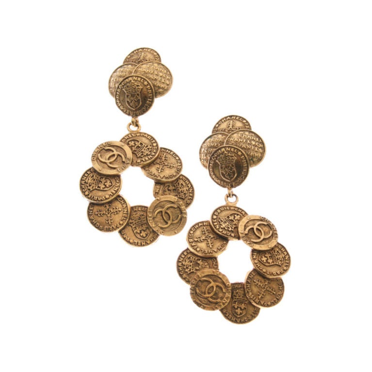 Chanel Coin Earrings