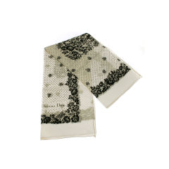 Vintage Beautiful Christian Dior Black and White Scarf