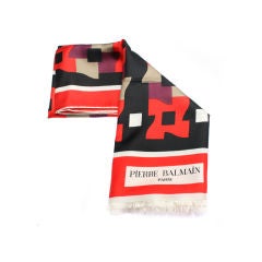 Pierre Balmain Optical Scarf  1970's