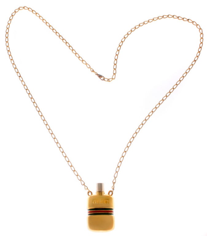 Gucci Perfume Bottle Necklace In Excellent Condition In Chicago, IL