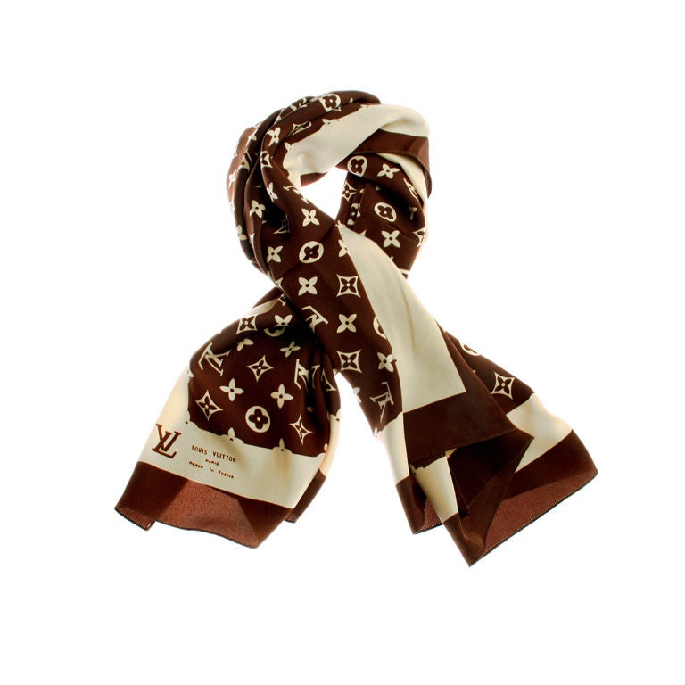 Vintage Louis Vuitton Logo Scarf at 1stdibs
