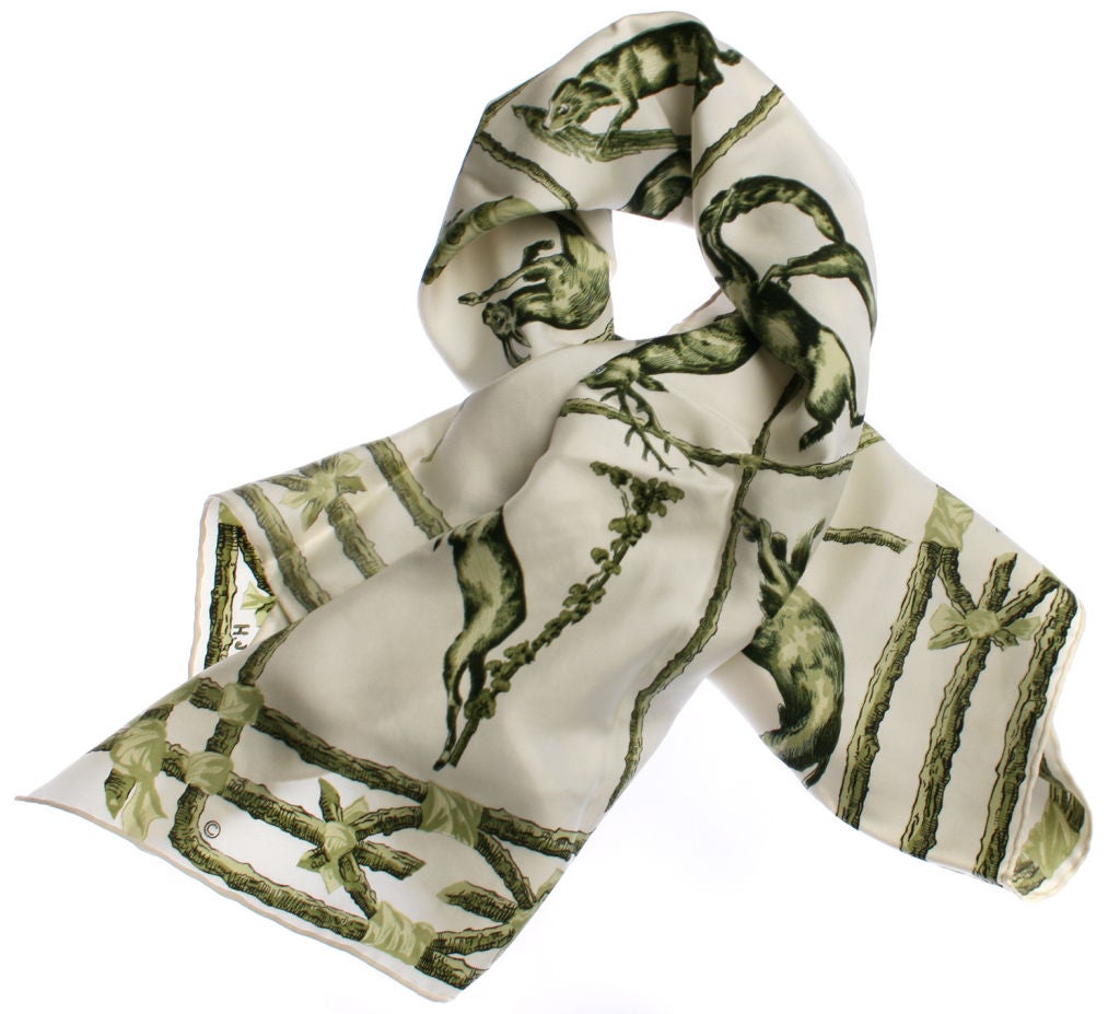 This is a wonderful Hermes Scarf with an interesting figural Alphabet motif.