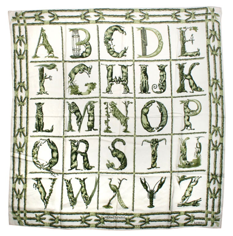 Hermes Alphabet Scarf 1