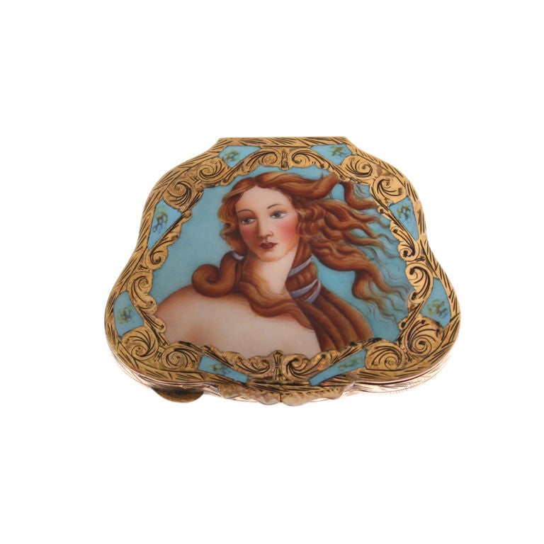 Botticelli
s Venus Enameled silver Compact
