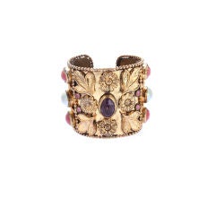 Large French Cuff with Gripoix Stones