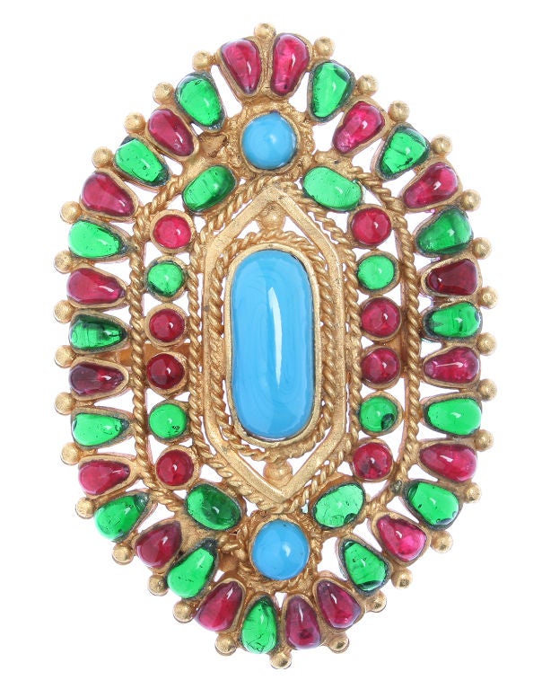 CHANEL  Gripoix Pendant  Brooch