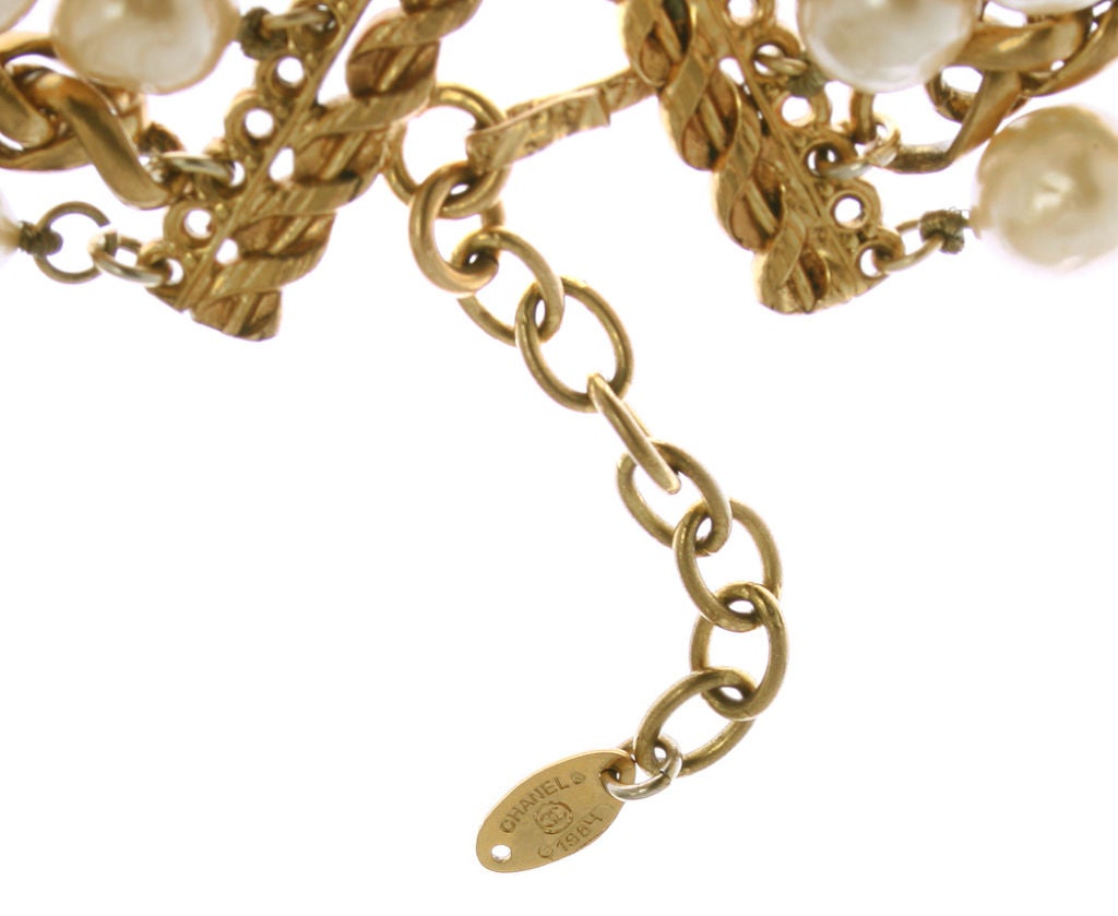 CHANEL Pearl and Chain Multi Strand Necklace 1