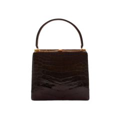 Vintage Dark Brown Alligator Handbag