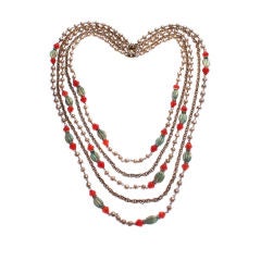 Miriam Haskell Multi Strand Necklace