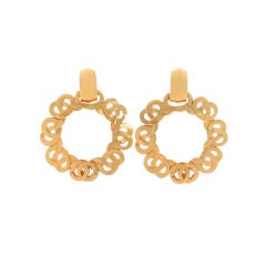 Large CHANEL Interlocking Knot Earrings