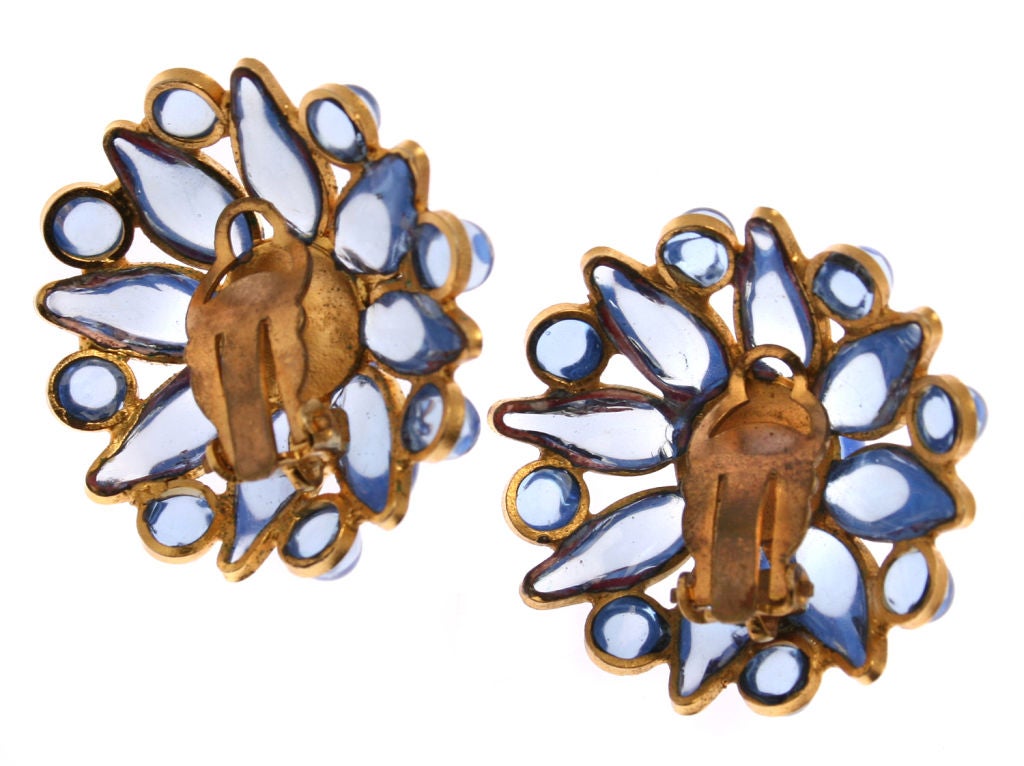 Women's Maison Gripoix Poured Glass Earrings For Sale