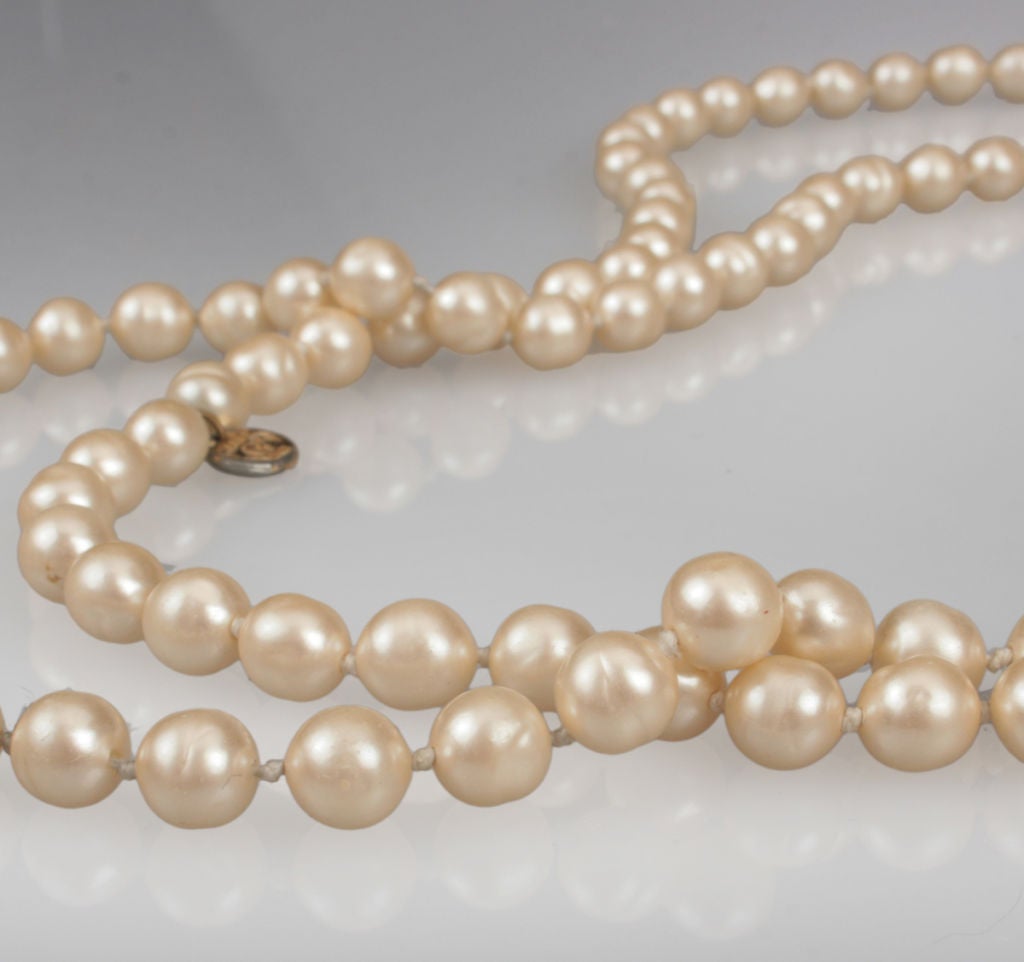 Pair of CHANEL Opera Length Pearls Necklaces 6