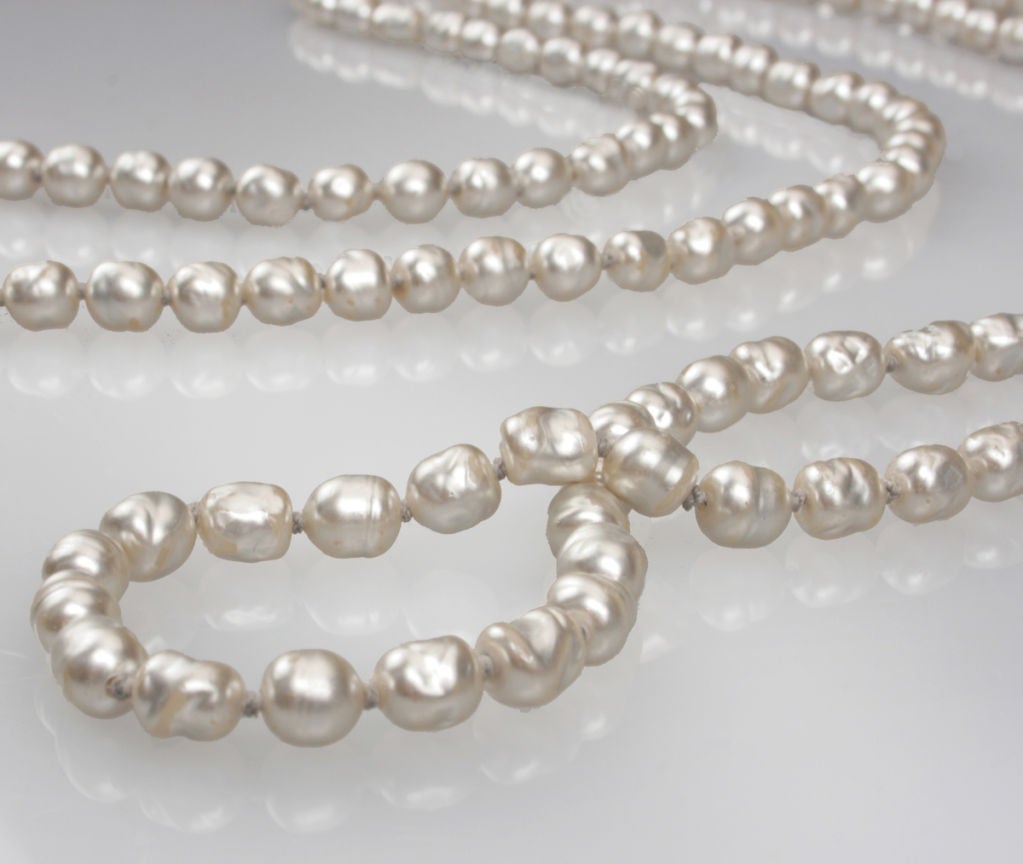 Pair of CHANEL Opera Length Pearls Necklaces 4