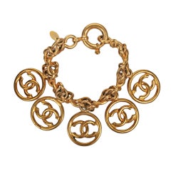 Vintage CHANEL Logo Bracelet