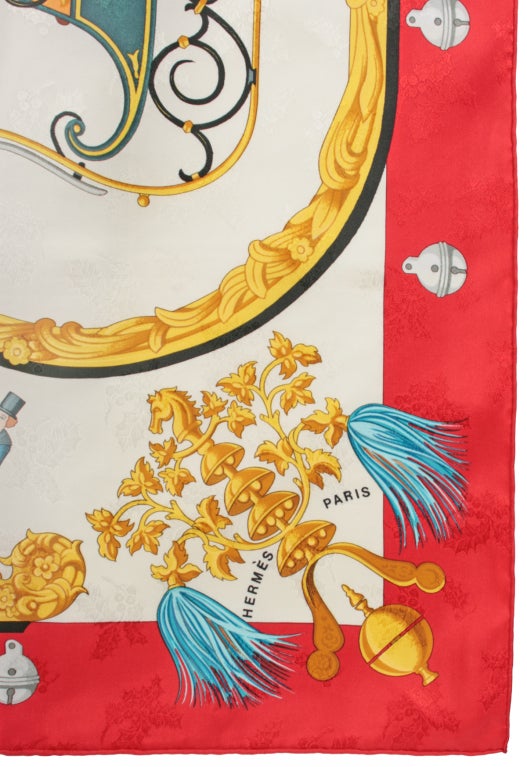 HERMES Holiday Silk Scarf - Plumes et Grelots 2