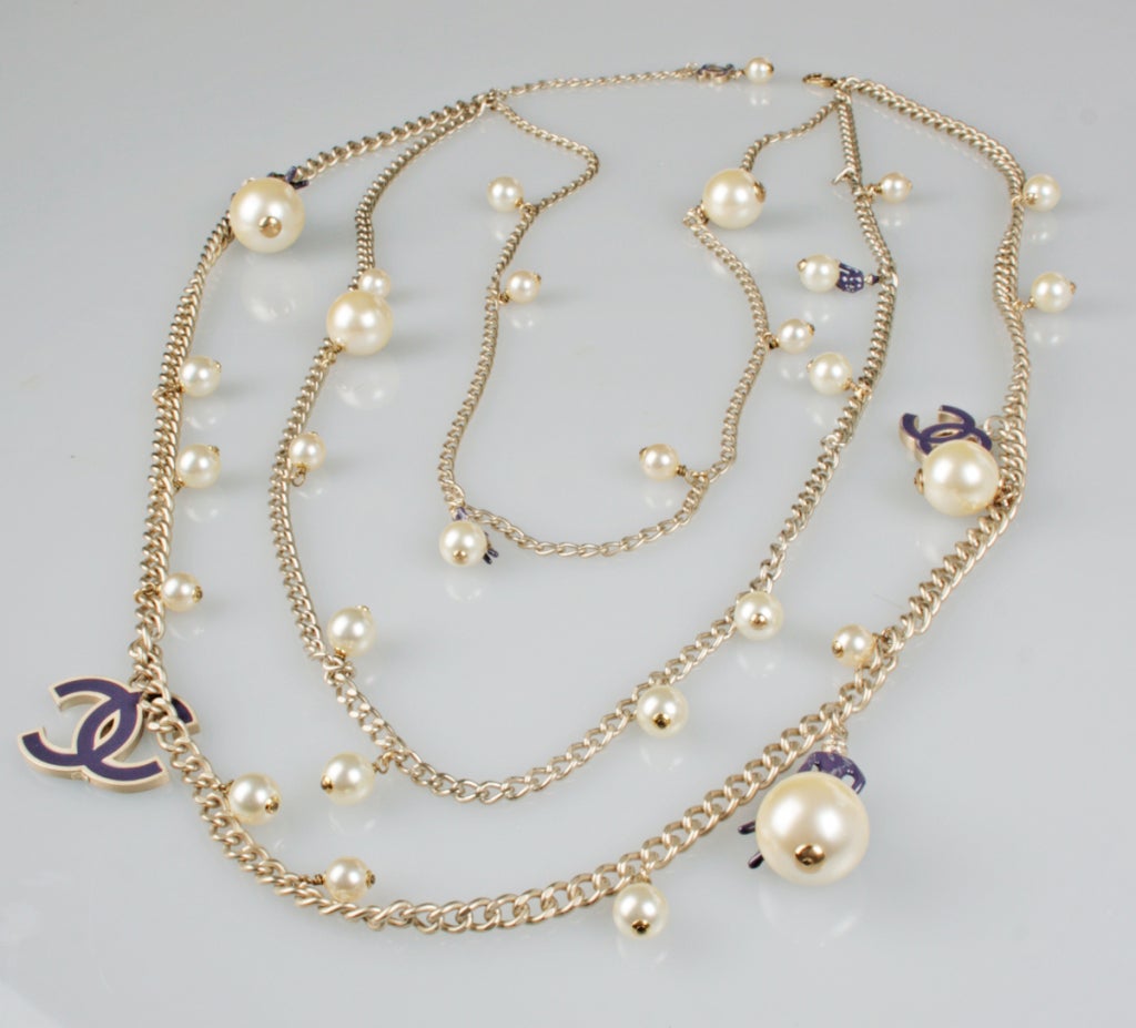 Coco CHANEL On the Moon Multi Strand Necklace For Sale 4