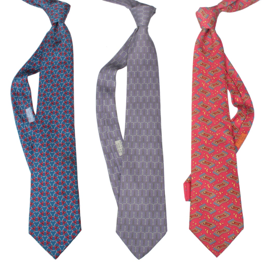 Vintage Hermes Silk Ties at 1stDibs