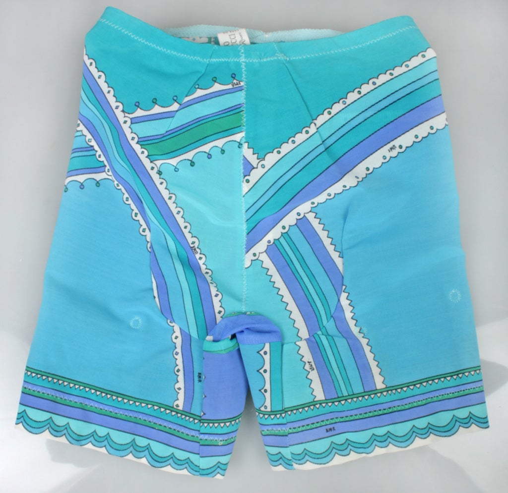 Blue New Old Stock 1970's PUCCI Girdle with Garter Straps