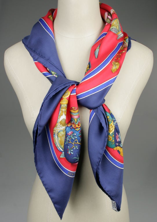 This is a beautiful scarf designed by Catherine Baschet.  It was first issued in 1988/89.  I'm not sure when this particular scarf was made.