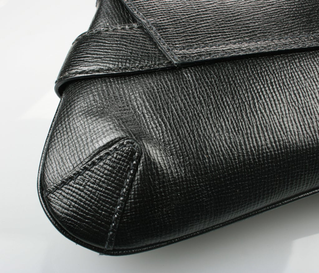 Iconic Gucci Black Leather Modified Horsebit  Clutch or Handbag 5