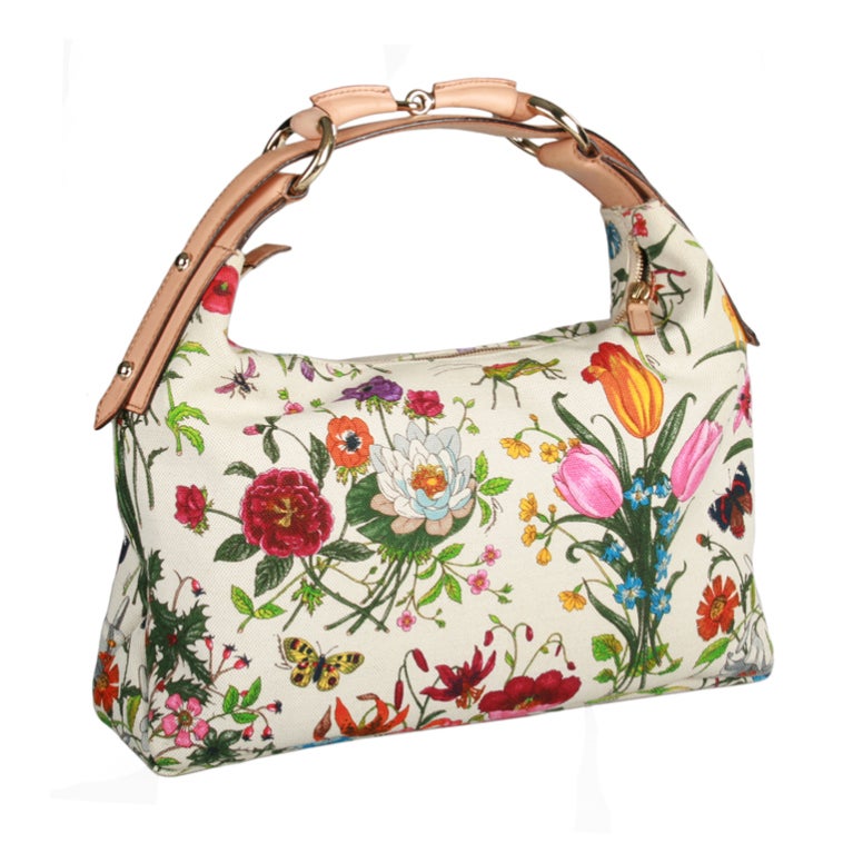 Large Gucci Garden Hobo Handbag at 1stdibs