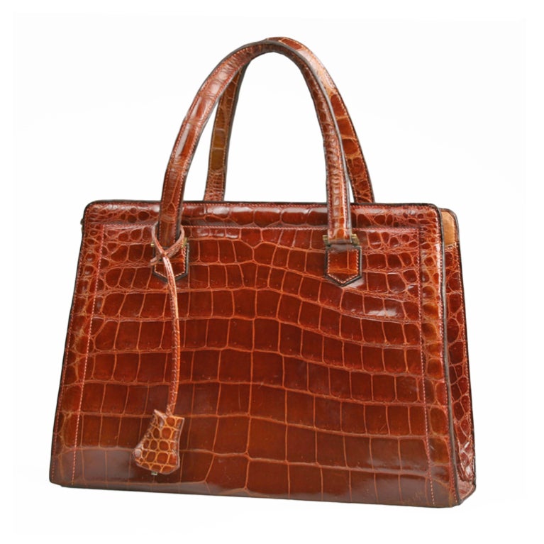 Vintage HERMES Crocodile Handbag