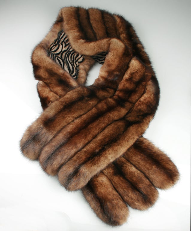 Brown Luxurious  Canadian Sable  Fur Stole