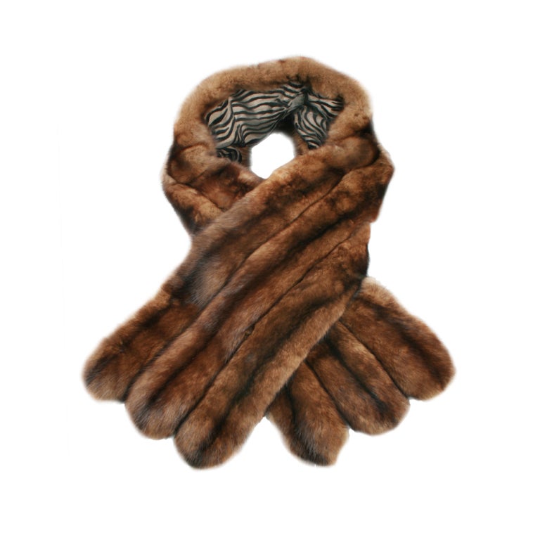Luxurious Canadian Sable Fur Stole at 1stDibs