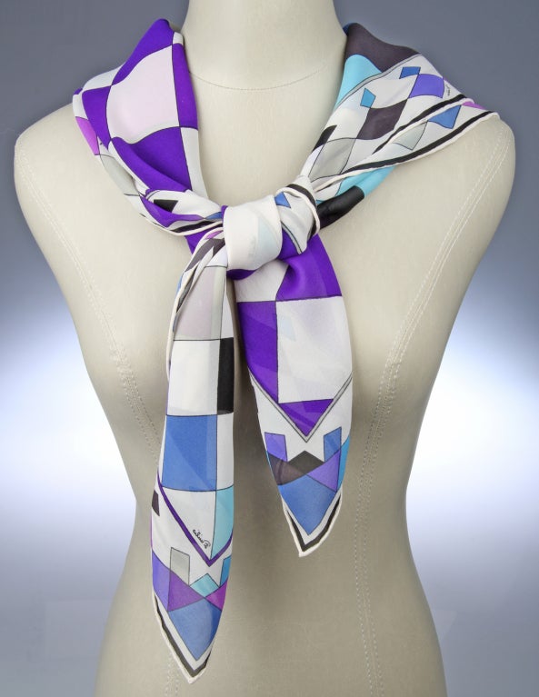 Great colors on this Pucci scarf.
This was made for Saks Fifth Avenue and is complete with tags.