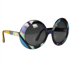 Retro Iconic Mod Round Pucci  Sunglasses