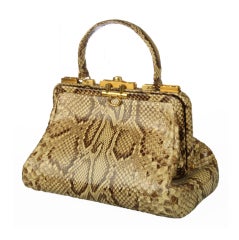 Fabulous Large Judith Leiber Python Handbag