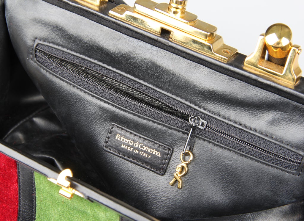 Women's Vintage Iconic Roberto Di Camerino Velour Handbag