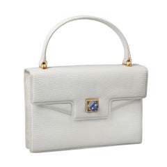 Chic Custom White Gucci Reptile Handbag