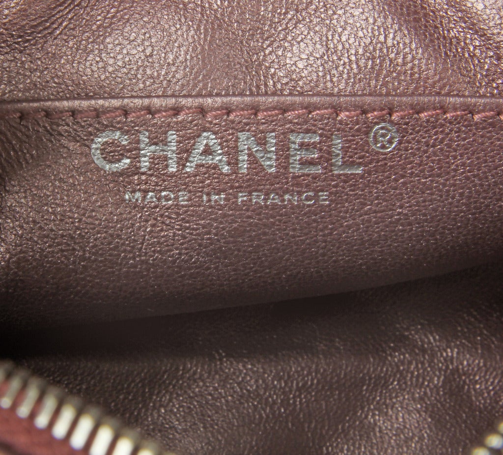 CHANEL Quilted  Pink Metallic Leather 
