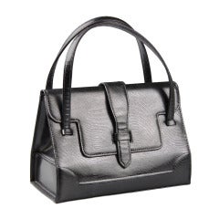 French Black Lizard  "Doctors" Handbag for Saks Fifth Avenue