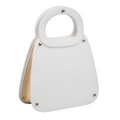 Vintage White Lucite Handbag by Koret