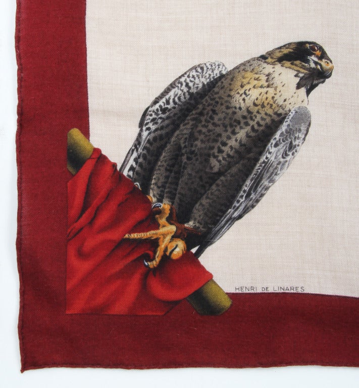 HERMES Falconry Cashmere  Scarf 