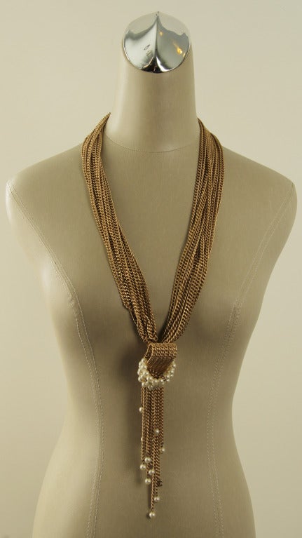 CHANEL Chain and Pearl Necklace or Belt 1