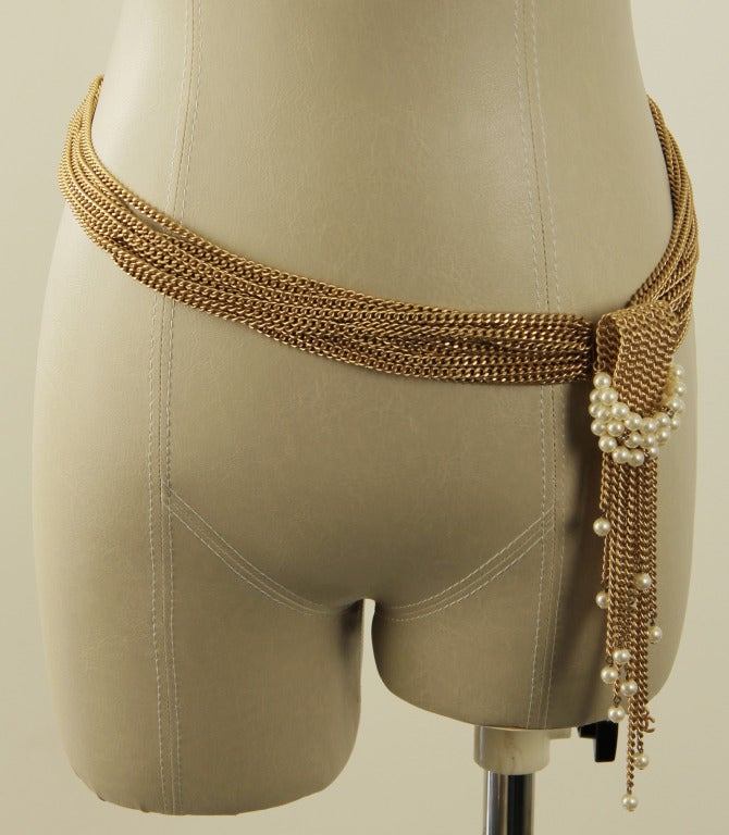 CHANEL Chain and Pearl Necklace or Belt 3