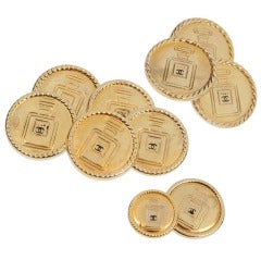 Vintage Set of CHANEL Perfume Buttons