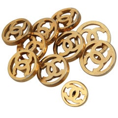 Set of CHANEL Logo Buttons