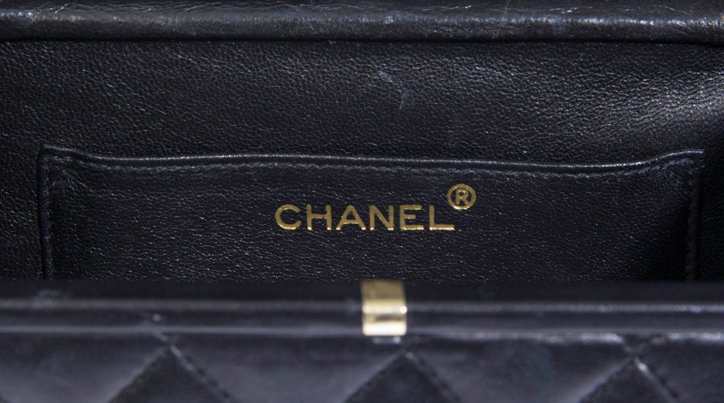 CHANEL Black Leather Box Bag 5